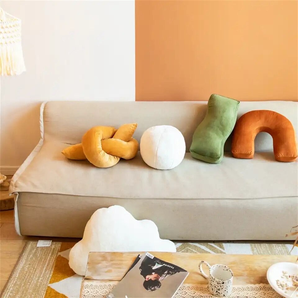 The Knot Velvet Orange Cushion