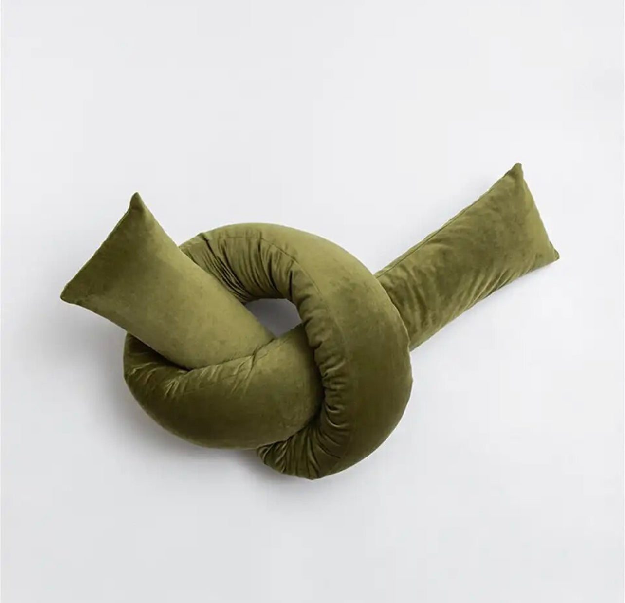 The Knot Velvet Green Cushion